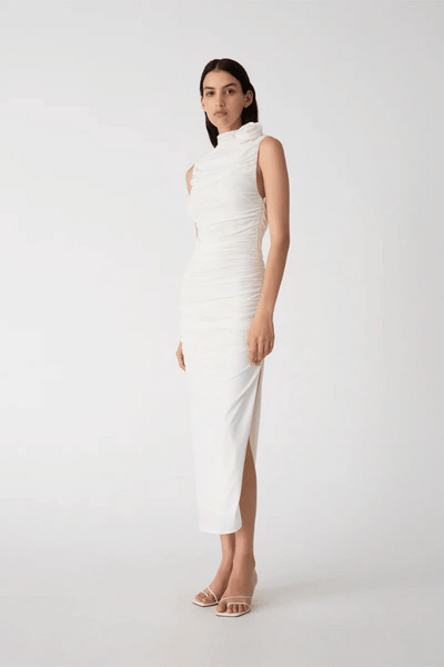 Misha Frankie Midi Dress - Ivory - SHOPJAUS - JAUS
