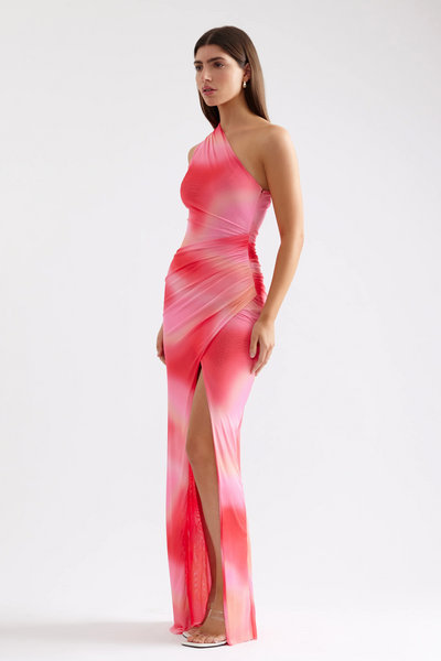 Viola Dress - Pink Marble Print - SHOPJAUS - JAUS