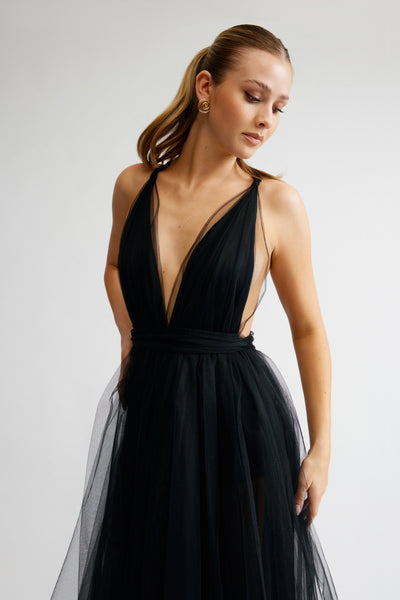 Cynthia Dress - Black - SHOPJAUS - JAUS