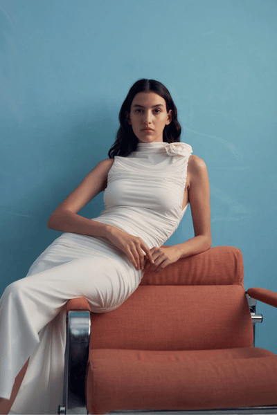 Misha Frankie Midi Dress - Ivory - SHOPJAUS - JAUS