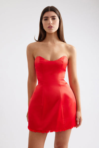 Gracie Mini Dress - Red - SHOPJAUS - JAUS