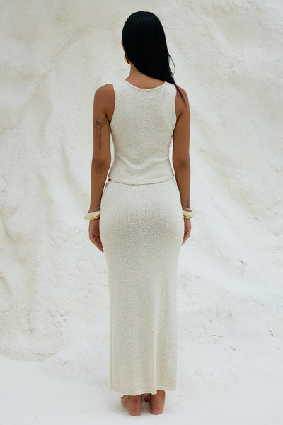 Adda Midi Skirt - Ivory - SHOPJAUS - JAUS