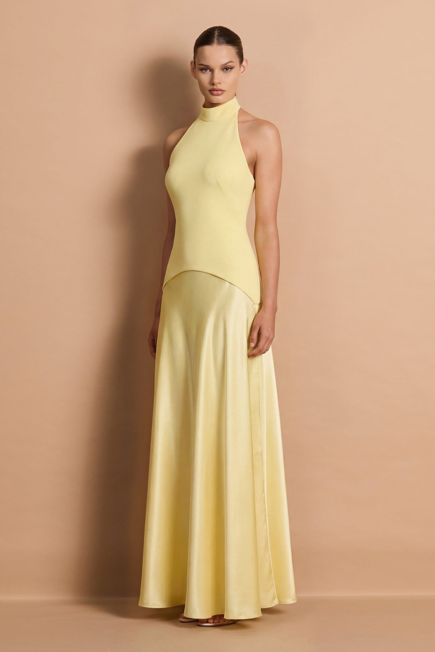 maxi lemon dress Nookie Alice High Neck - Color:TIE DYE PINK Dazzling Red Floral Applique PPL-1.29.25-all