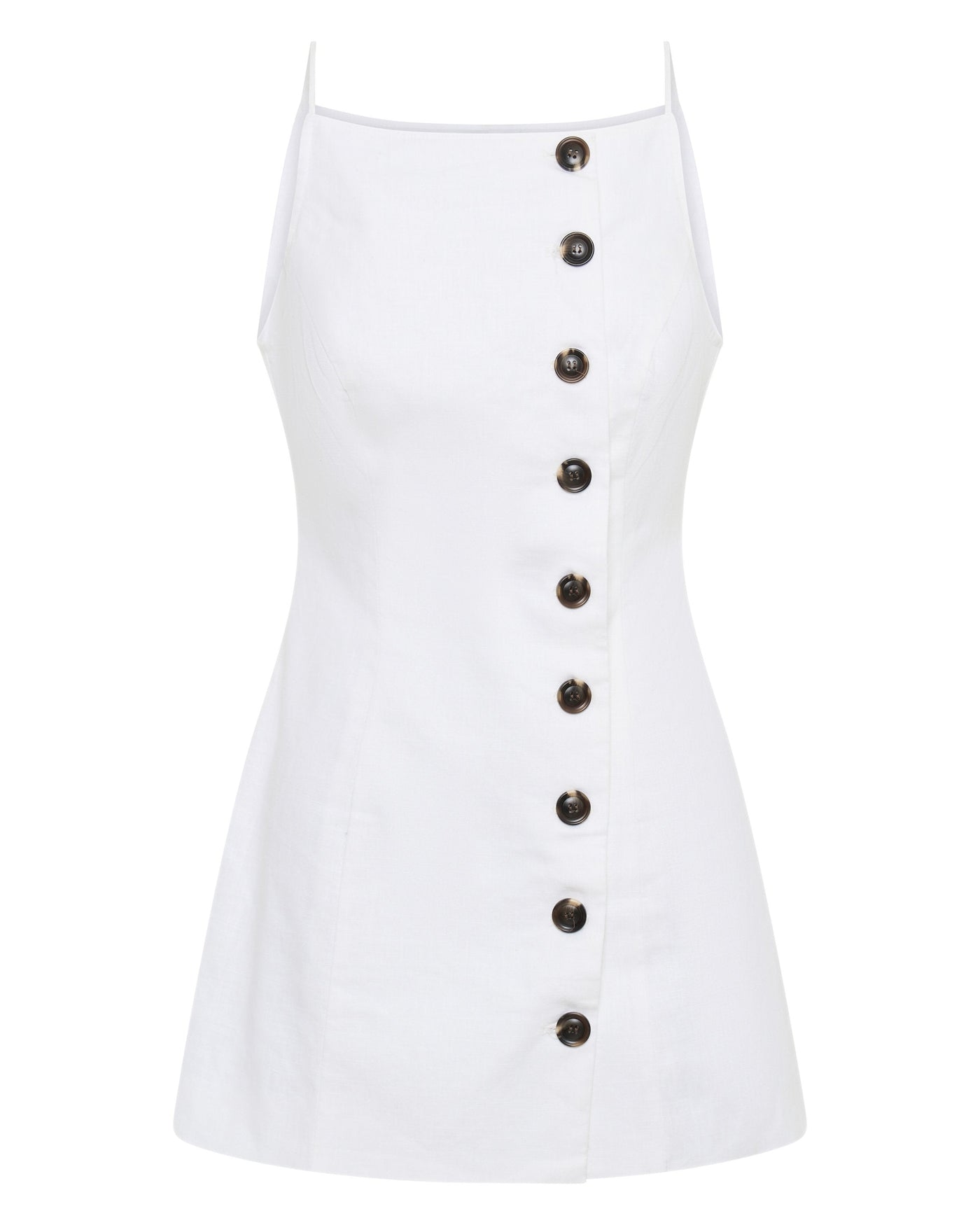 Allegra Linen Dress - White - SHOPJAUS - JAUS