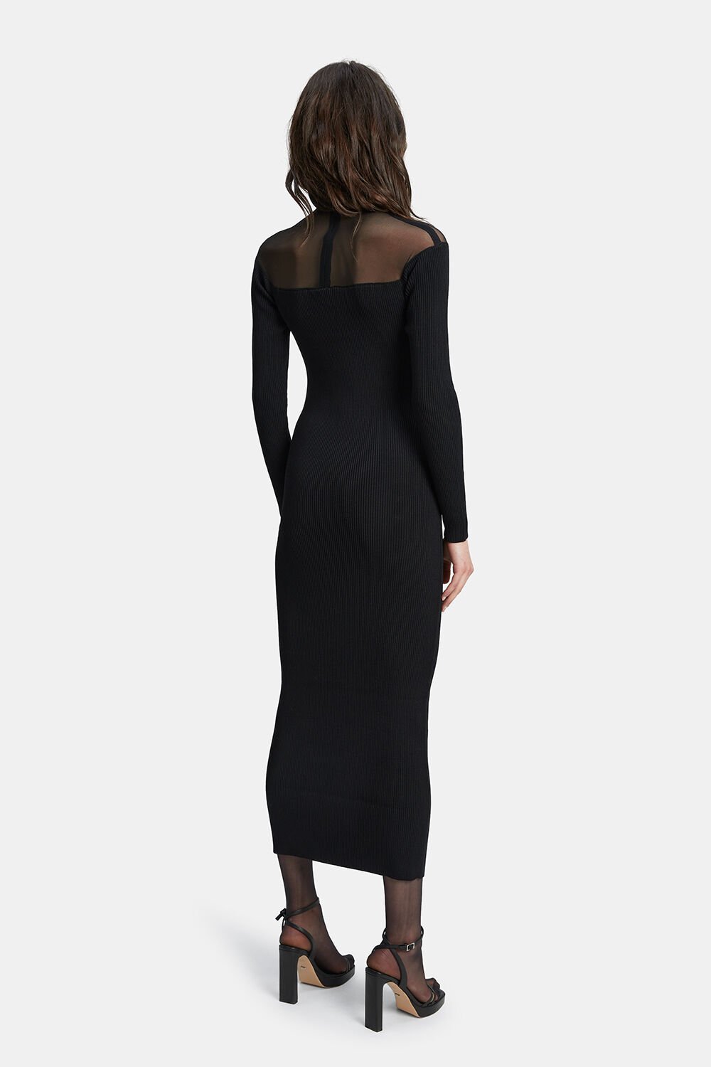 Aperol Knit Midi Dress - Black - SHOPJAUS - JAUS