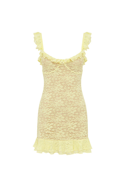 Ava Mini Dress - Lemon - SHOPJAUS - JAUS