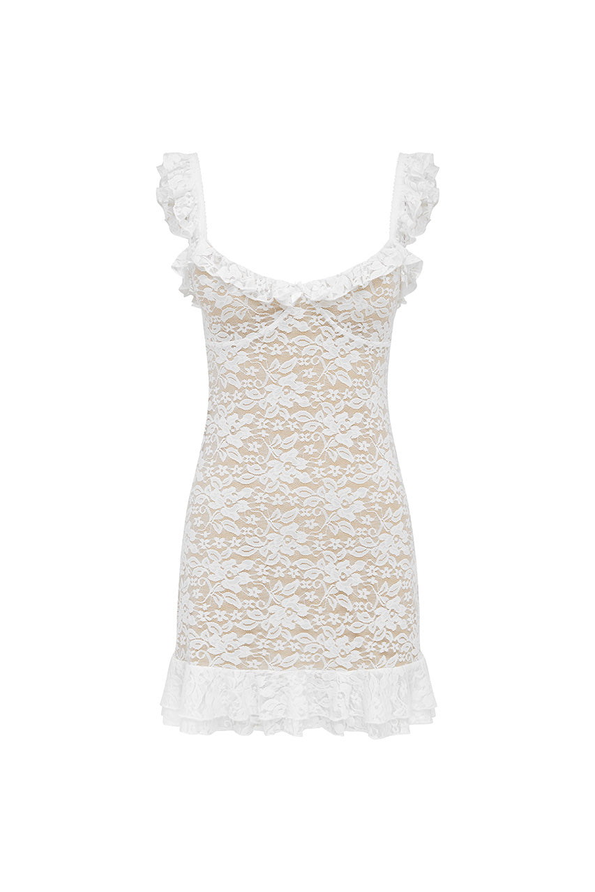 Ava Mini Dress - White - SHOPJAUS - JAUS