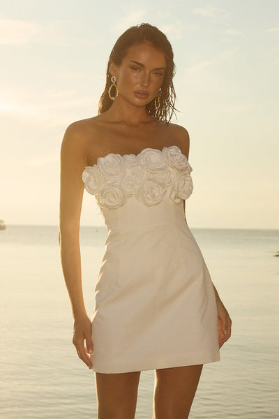 Averie Mini Dress - Ivory - SHOPJAUS - JAUS