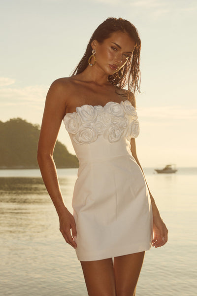 Averie Mini Dress - Ivory - SHOPJAUS - JAUS