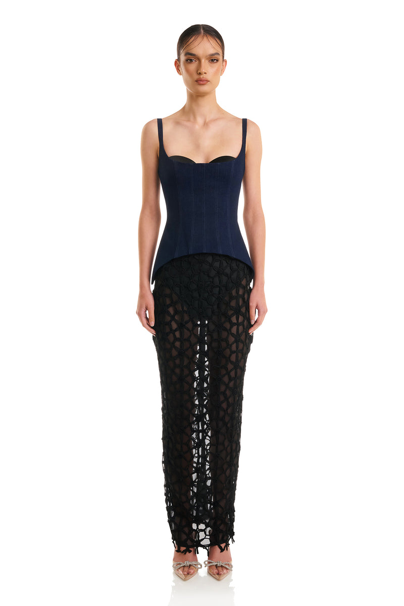Lyndal Skirt - Black - SHOPJAUS - JAUS
