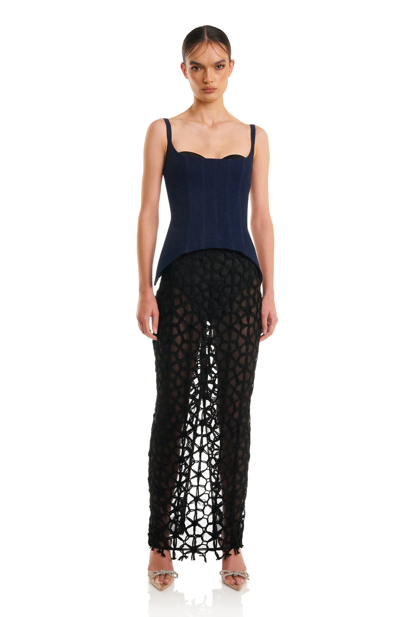 Lyndal Skirt - Black - SHOPJAUS - JAUS