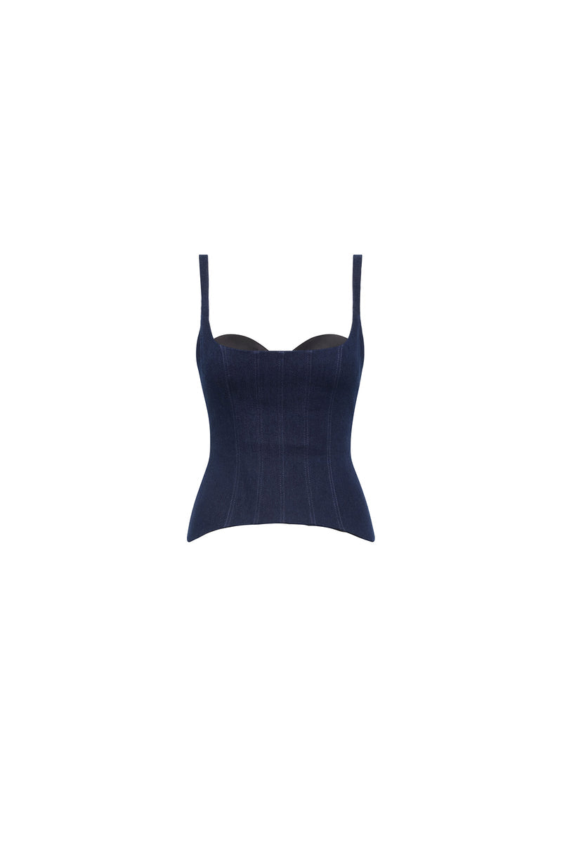 Althea Top - Denim - SHOPJAUS - JAUS