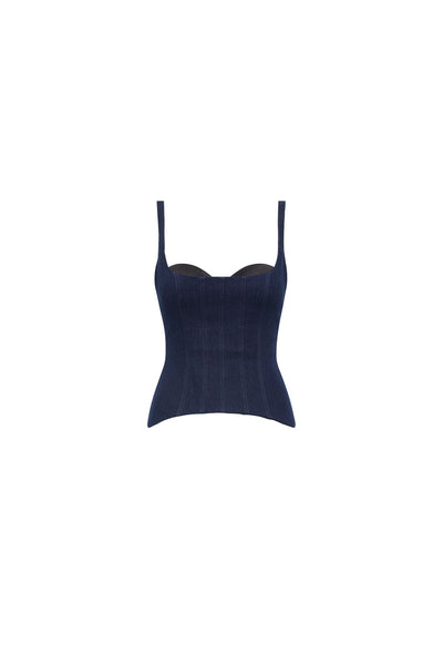 Althea Top - Denim - SHOPJAUS - JAUS