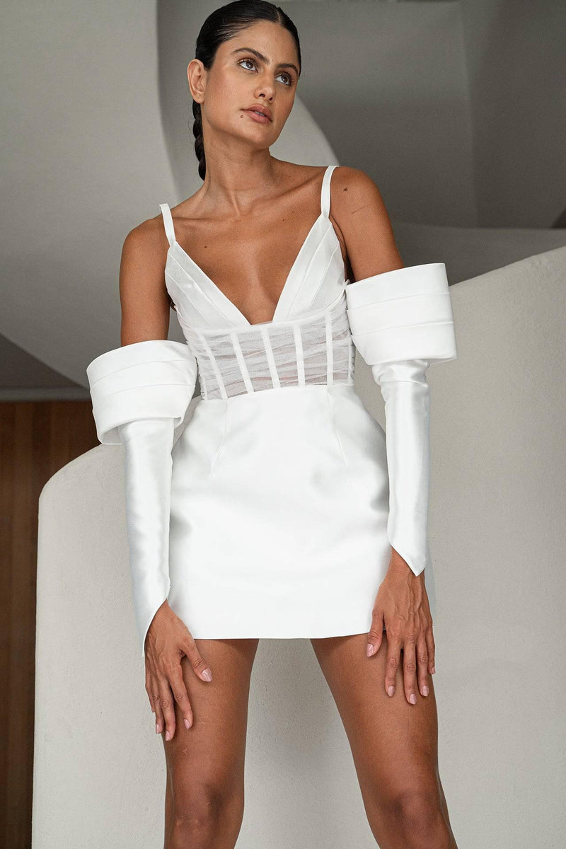 Ayana Dress - White - SHOPJAUS - JAUS