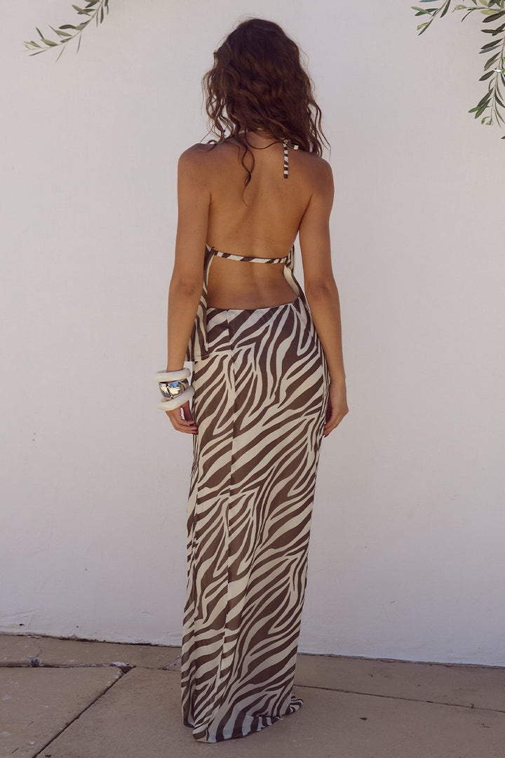 Belini Maxi Skirt - Zebra Chocolate | JAUS display picture 1