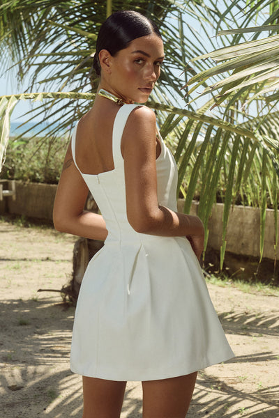 Bethani Mini Dress - White - SHOPJAUS - JAUS