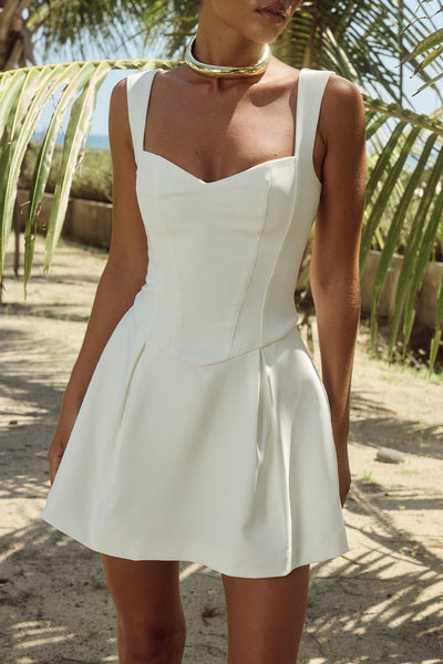 Bethani Mini Dress - White - SHOPJAUS - JAUS