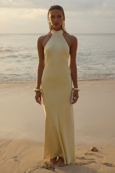 Brigitte Maxi Dress - Lemon - SHOPJAUS - JAUS