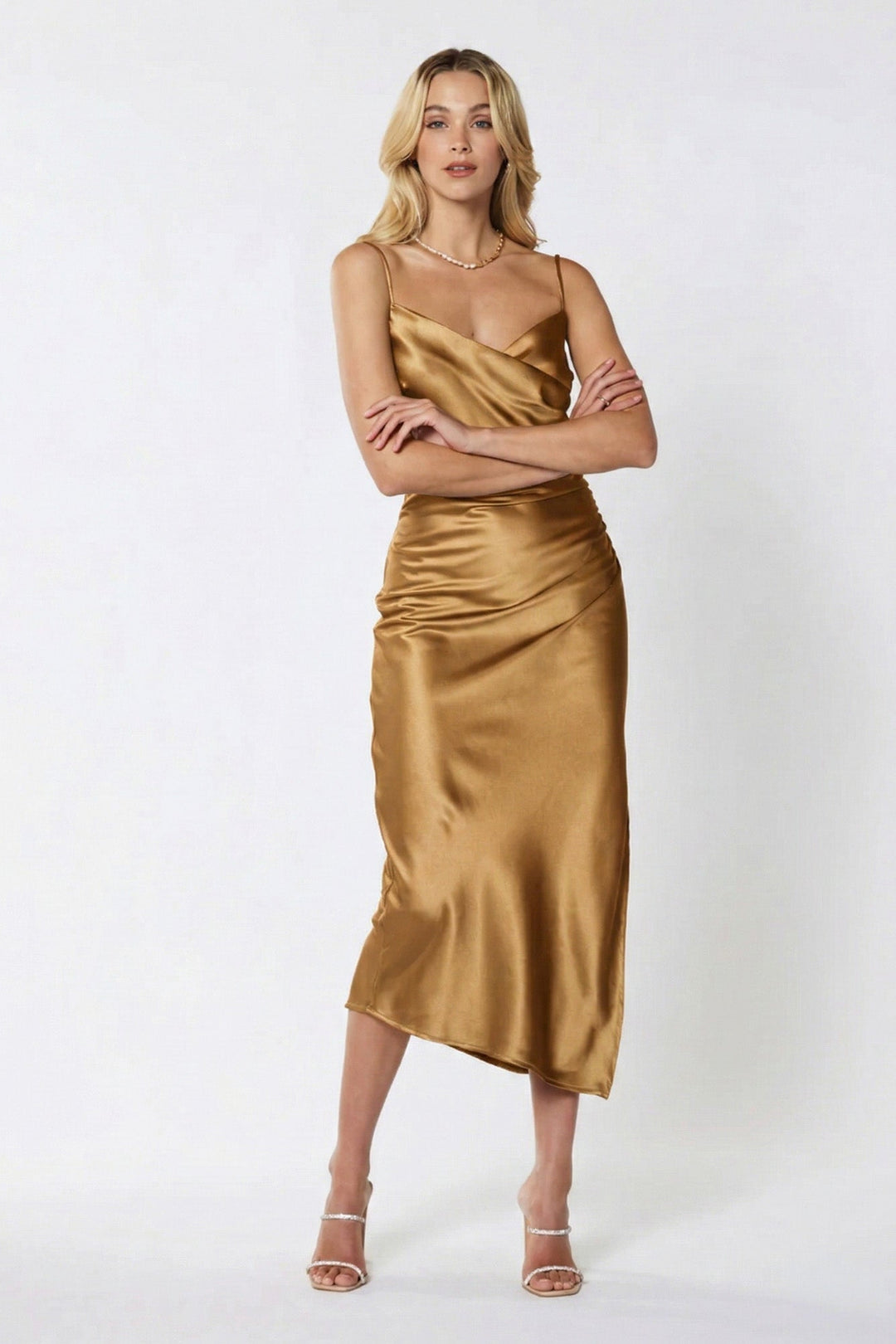 Billie Midi Dress - Light Brown | JAUS LARGE / Light Brown Billie Midi Dress - Light Brown | JAUS LARGE / Light Brown