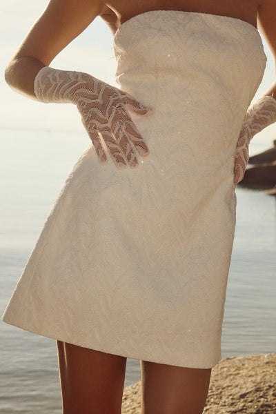 Carleti Mini Dress - Ivory - SHOPJAUS - JAUS
