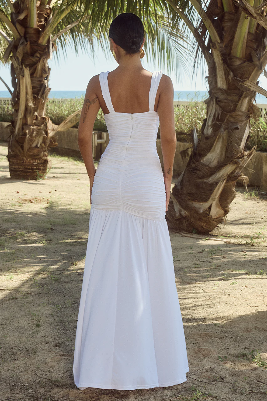 Carly Maxi Dress - White - SHOPJAUS - JAUS