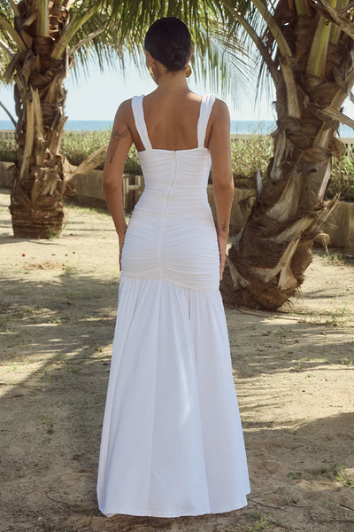 Carly Maxi Dress - White - SHOPJAUS - JAUS