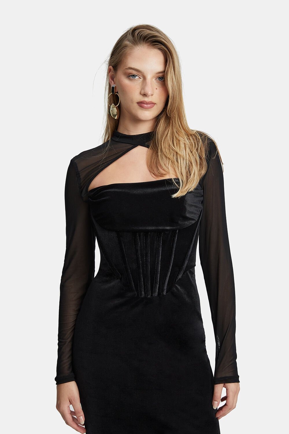 Castila Corset Dress - Black - SHOPJAUS - JAUS