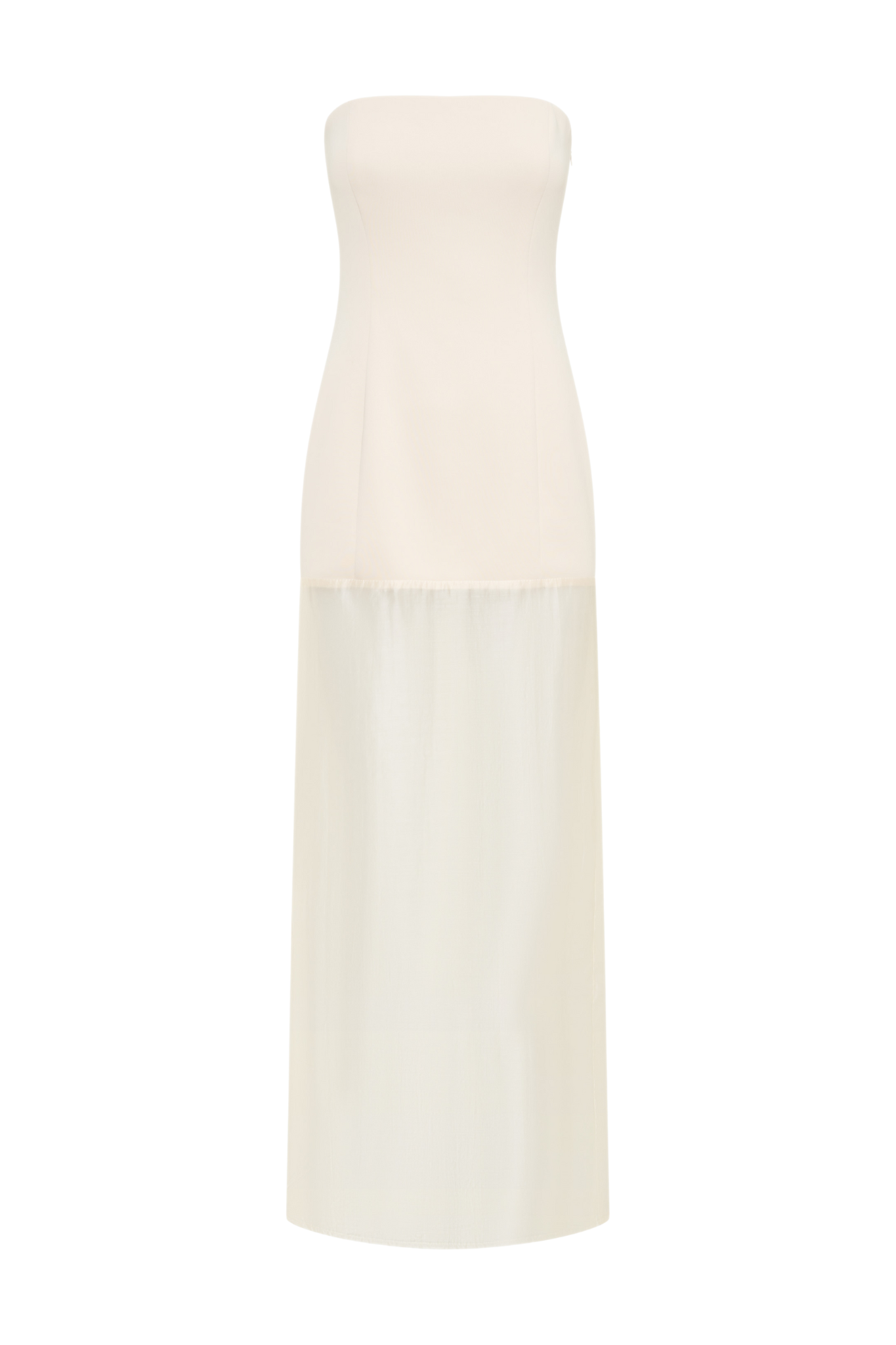 Chloe Sheer Dress - Chalk - SHOPJAUS - JAUS