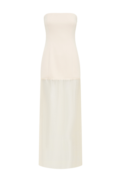 Chloe Sheer Dress - Chalk - SHOPJAUS - JAUS
