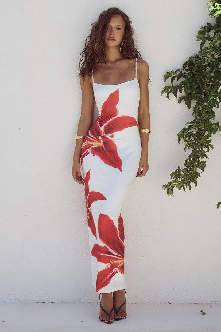 deia midi dress crimson lily Deia Midi Dress - Crimson Lily