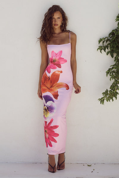 Deia Midi Dress - Multi Flower - SHOPJAUS - JAUS