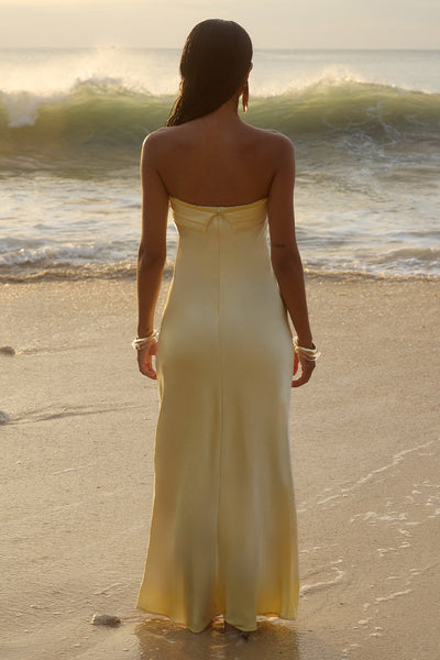 Delila Maxi Dress - Lemon - SHOPJAUS - JAUS