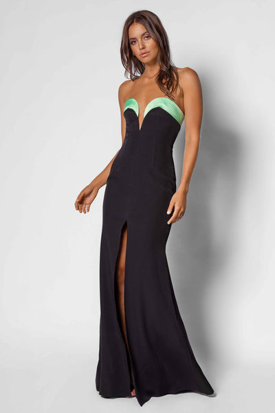 Donna Gown - Black/Lime - SHOPJAUS - JAUS