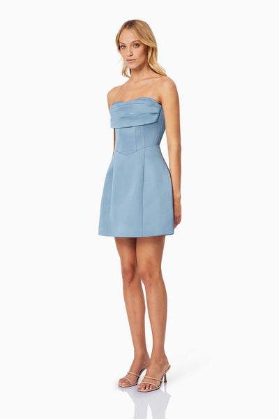 Coralie Cocktail Dress - Steel Blue - SHOPJAUS - JAUS