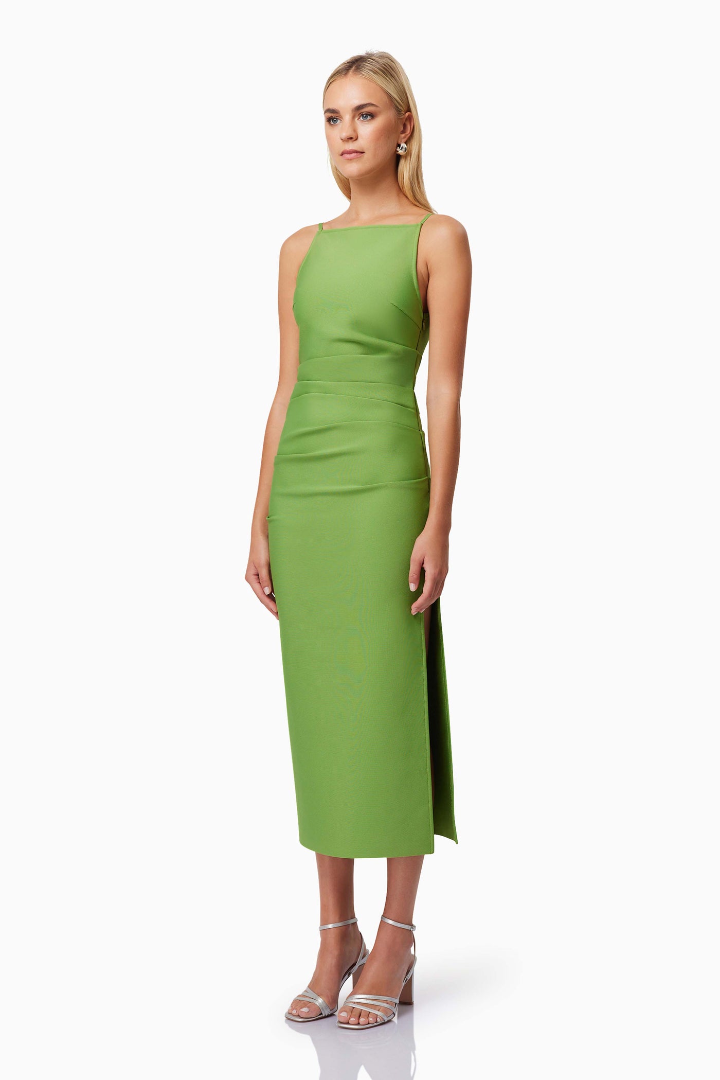 Rose Midi Dress - Green - SHOPJAUS - JAUS