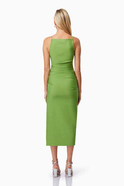 Rose Midi Dress - Green - SHOPJAUS - JAUS
