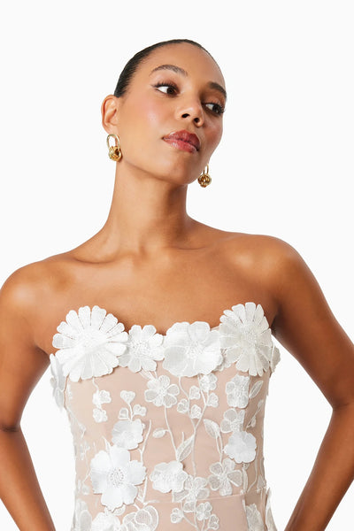 Arabella Strapless Mini Dress - White - SHOPJAUS - JAUS