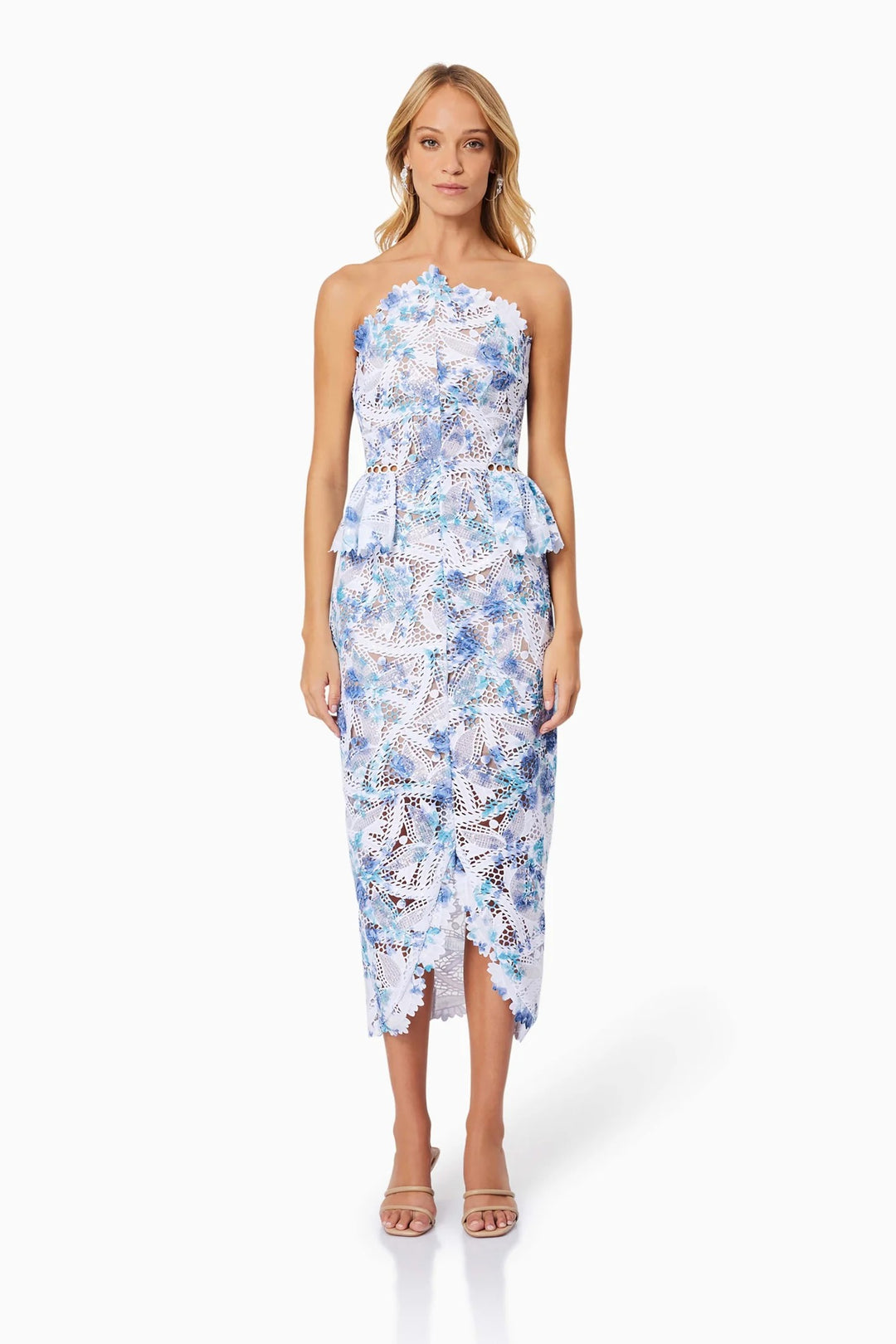 savannah midi dress - Blue 2 S = 2 beige pants Size:Tall L Ladivine 7493 Bridesmaids Dress