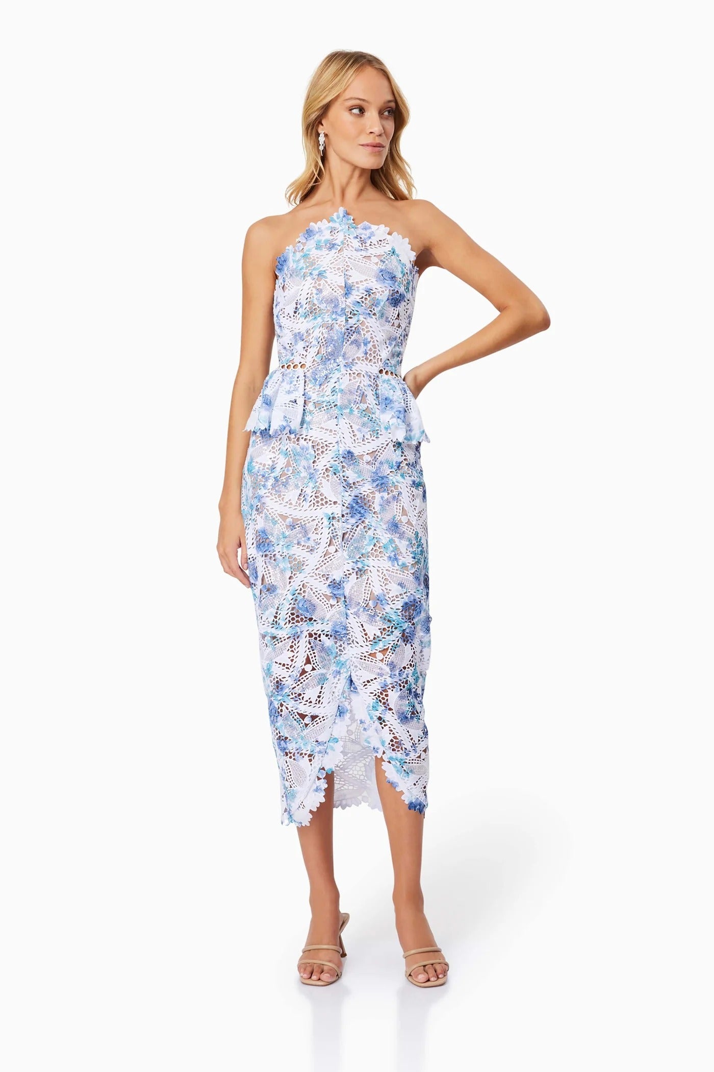 savannah midi dress Elliatt Savannah Midi Dress In Blue XS