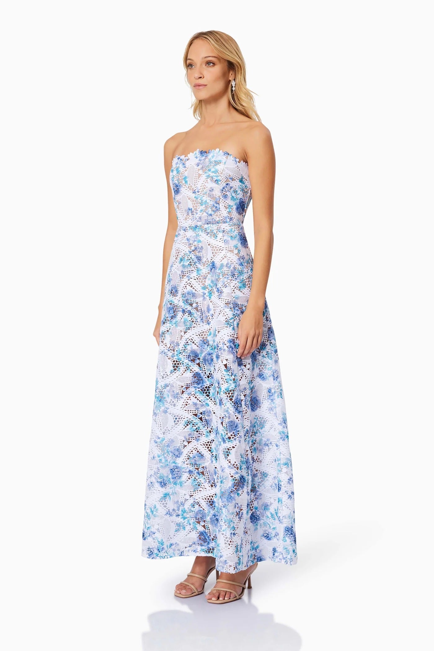 Savannah Strapless Maxi Dress - Blue - SHOPJAUS - JAUS