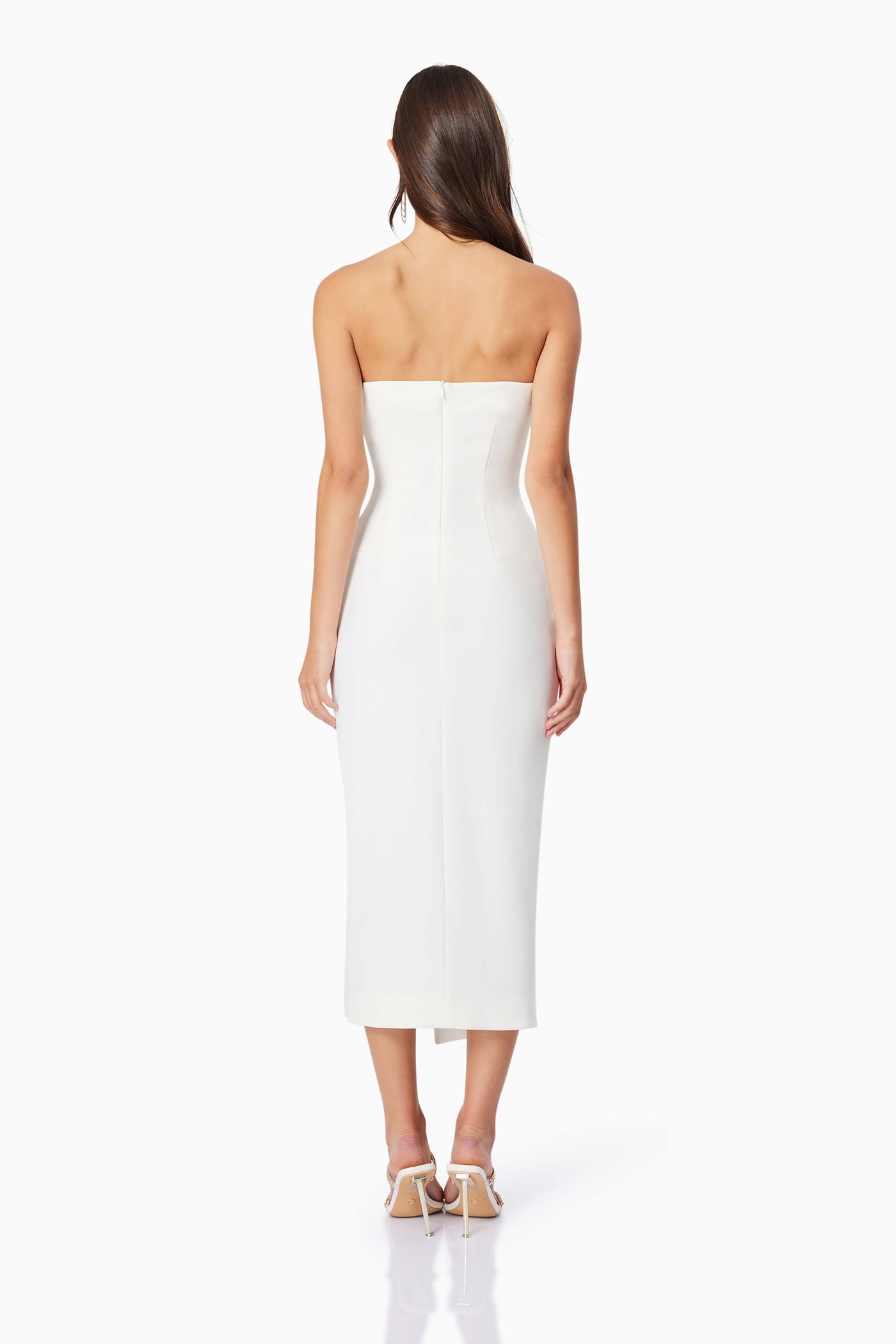 Charlotte Midi Dress - White - SHOPJAUS - JAUS