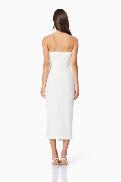 Charlotte Midi Dress - White - SHOPJAUS - JAUS