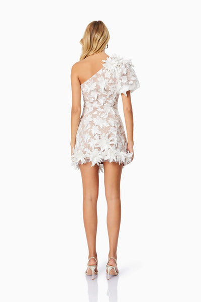 Valentina One Shoulder Dress - White - SHOPJAUS - JAUS