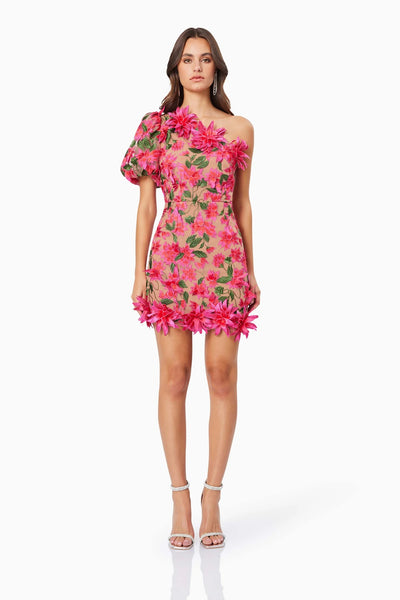 Valentina One Shoulder Dress - Pink - SHOPJAUS - JAUS