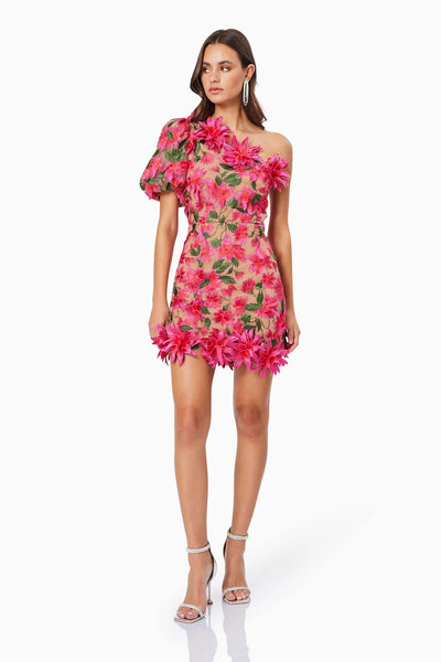 Valentina One Shoulder Dress - Pink - SHOPJAUS - JAUS