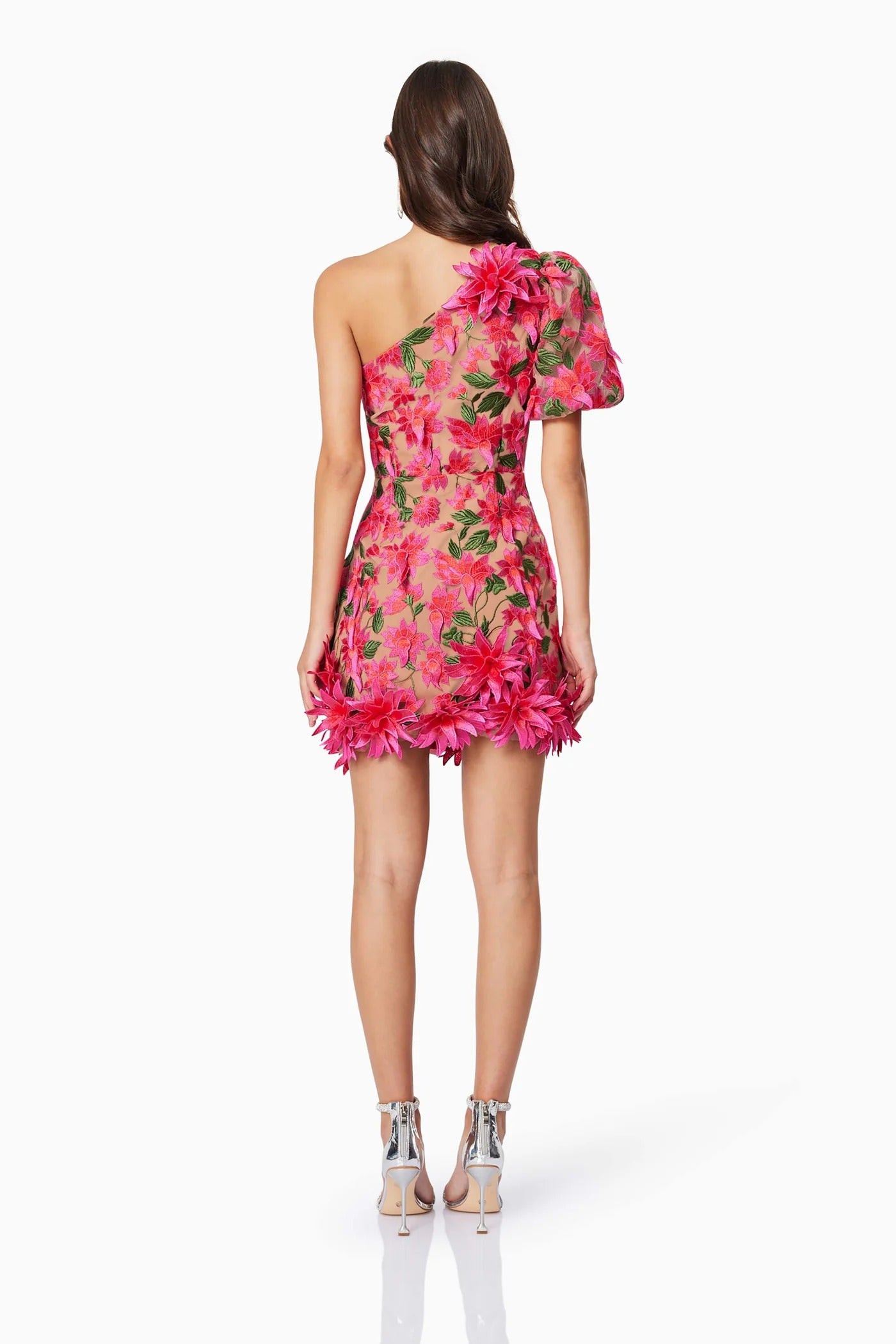 Valentina Mini One Shoulder Dress in Pink S / Pink