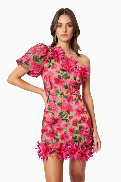 Valentina One Shoulder Dress - Pink - SHOPJAUS - JAUS