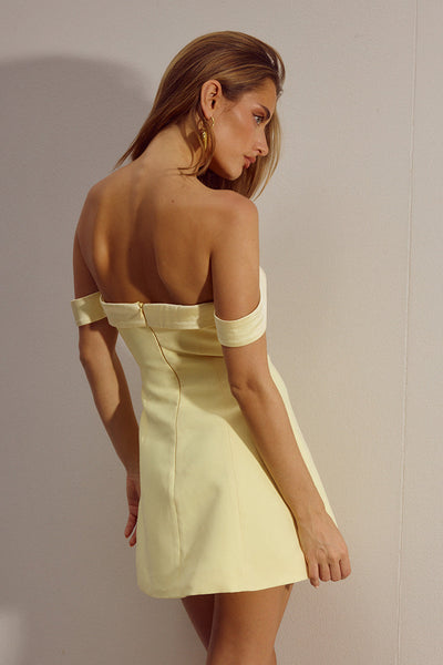 Ebony Mini Dress - Lemon - SHOPJAUS - JAUS