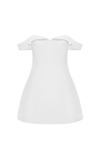 Ebony Mini Dress - White - SHOPJAUS - JAUS