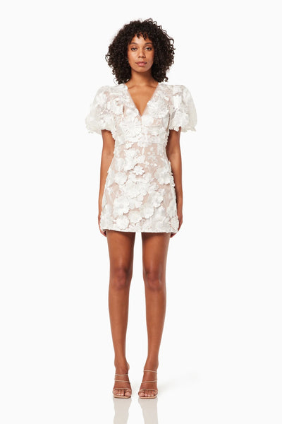 Zayla Mini Dress - Ivory/Nude - SHOPJAUS - JAUS